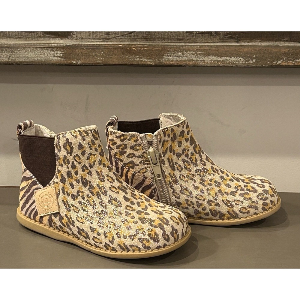 Livie & Luca Wink Ankle Boots Toddler Size 7 Wildcat Shimmer Side Zip